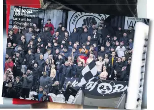  ??  ?? Big boost 300 St Mirren fans will be allowed in the stadium