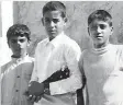  ??  ?? Village life: Jawad (right) as a child, with friends