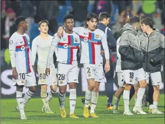  ?? Foto: EFE ?? Protagonis­mo para la juventud El Barça solventó el trámite en Plzen para despedir la Champions