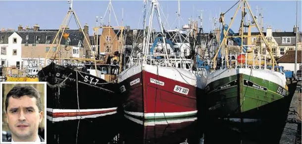  ??  ?? TIED UP: Angus MacNeil MP, inset, said the Home Office bluntly refused to help the fishing industry by letting non-EEA nationals meet labour needs