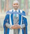  ?? ?? SOUTH African television host and recent graduate, Dr Musa Mthombeni. | Supplied
