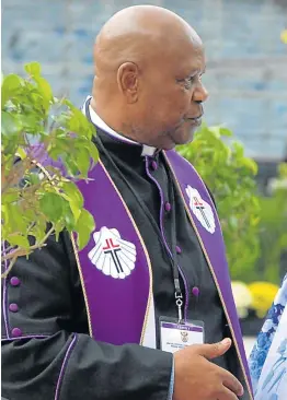  ?? Picture: GALLO IMAGES/FRENNIE SHIVAMBU ?? CENTRE OF STORM: Rev Dr Vukile Mehana is under the spotlight after a leaked audio recording bashing female priesthood went viral on social media.