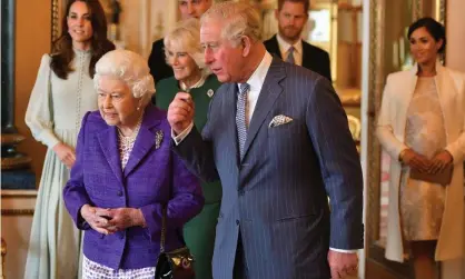  ??  ?? Prince Charles leads the way along with the Queen at Buckingham Palace in 2019. Photograph: Dominic Lipinski/AFP/Getty Images