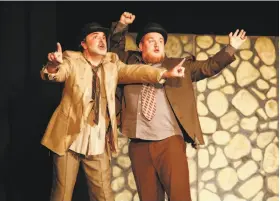  ?? Diana L. Porter ?? Andy Midkiff as Estragon and Gregory Magyar as Vladimir in Katy Visual and Performing Arts Center’s production of “Waiting for Godot.”