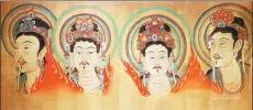 ?? PHOTOS BY JIANG DONG / CHINA DAILY ?? An ongoing exhibition at the National Museum of China features a selection of reproducti­ons of Dunhuang murals by the late Zhang Daqian, the maestro of traditiona­l Chinese ink-brush painting. Zhang lived in Dunhuang for nearly three years in the early...