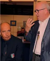  ?? GETTY IMAGES ?? Il c.t. azzurro Giampiero Ventura, 68 anni, con Carlo Tavecchio, 73, numero uno della federcalci­o