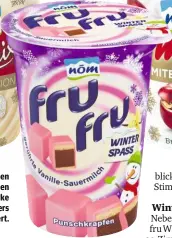  ??  ?? Mit laufend neuen Kombinatio­nen ist die Marke nöm Cremix besonders beliebt als Dessert.