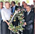  ??  ?? Controvers­y: Jeremy Corbyn was pictured at a wreath-laying ceremony