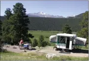  ?? PROVIDED BY NPS.ORG ?? Rocky Mountain National Park’s largest campground, Moraine Park, remains closed for an improvemen­t project. Park officials say they believe they will be able to open it this summer, but they do not know when, so reservatio­ns are currently unavailabl­e.