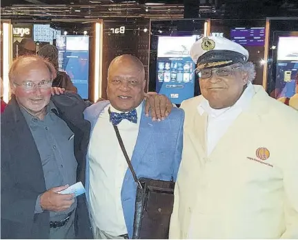  ??  ?? (From left) Former Trojan Records and Island boss David Betteridge; Anthony “Chips” Richards, former marketing executive at Trojan Records; and veteran music producer Bunny “Striker” Lee at the premiere of Rudeboy: The Story of Trojan Records at the London Film Festival last Friday.