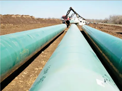  ?? DANIEL ACKER/BLOOMBERG ?? The preparator­y work on Keystone XL is seen as a victory in the Calgary oilpatch despite a legal challenge in Nebraska.