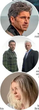  ??  ?? From top: Patrick Dempsey in Devils, Jamie Sives and Mark Bonnar in Guilt, and Esme CreedMiles is Hanna.