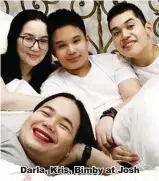  ??  ?? Darla, Kris, Bimby at Josh