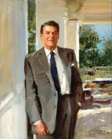  ??  ?? Ronald Reagan, oil, 30 x 24" (76 x 61 cm)