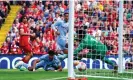  ?? Photograph: Peter Byrne/PA ?? Jacob Ramsey gives Aston Villa the lead..