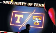  ?? CALVIN MATTHEIS/KNOXVILLE NEWS SENTINEL VIA AP ?? At a news conference Thursday in Knoxville, Tennessee athletic director John Currie said women’s athletes at the school again can be called Lady Volunteers.