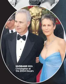  ??  ?? HUSBAND With Christophe­r at the 2004 Oscars