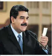  ??  ?? Präsident Nicolás Maduro verspricht bessere Zeiten