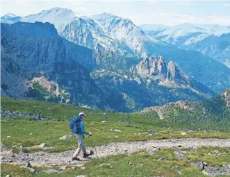  ??  ?? The Flattop Mountain hike in Rocky Mountain National Park.