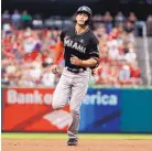  ?? JEFF ROBERSON/ASSOCIATED PRESS ?? Miami’s Giancarlo Stanton, the No. 1 seed in the Home Run Derby, hit two homers on Wednesday to help the Marlins defeat the Cardinals 9-6.
