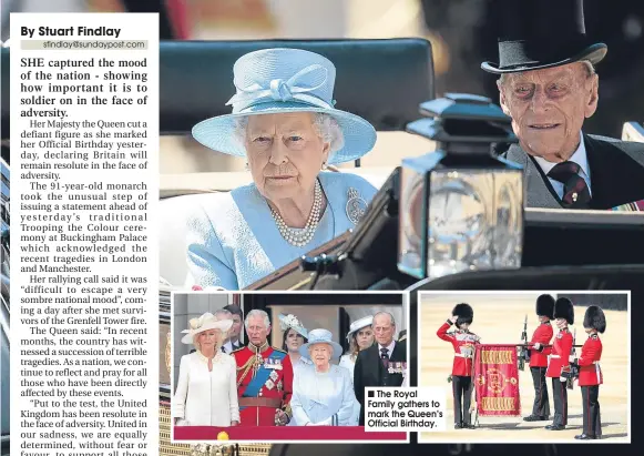  ??  ?? ■
The Royal Family gathers to mark the Queen’s Official Birthday.