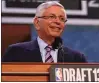  ?? MIKE STOBE — GETTY IMAGES ?? NBA Commission­er David Stern during the 2013 NBA Draft.