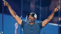  ??  ?? Singer Darius Rucker performs Monday during the AT&T Playoff Playlist Live!