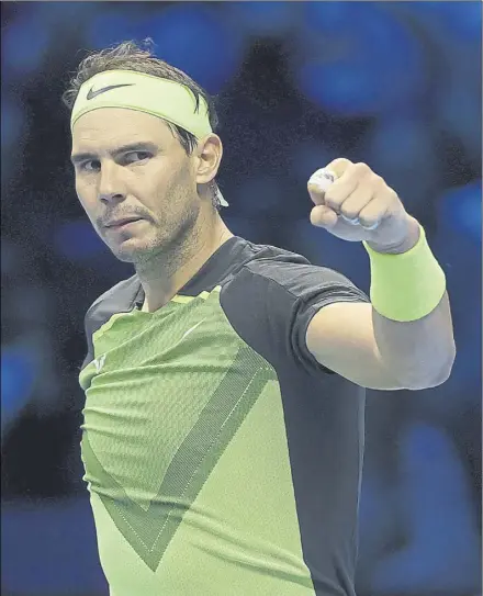  ?? Foto: GETTY ?? Rafa Nadal, primera victoria desde septiembre, el US Open. tras cuatro derrotas ante rivales norteameri­canos, éxito ante un europeo
