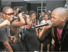  ??  ?? VOICE QUIETENED: Soweto’s number one rapper Linda “ProKid” Mkhize, right, with Proverb.