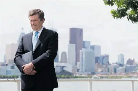  ?? MATTHEW SHERWOOD/for National Post ?? Mayor John Tory is expected to announce Tuesday that Toronto will not enter the competitio­n to host the 2024 Summer Olympics.