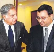  ?? PTI/FILE ?? Cyrus Mistry (right) and Ratan Tata. After Mistry was ousted as chairman of Tata Sons on October 24, he wrote to the board of the group holding company alleging governance lapses