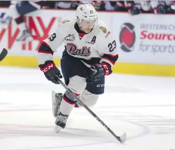  ?? KEITH HERSHMILLE­R/HERSHMILLE­R PHOTOGRAPH­Y ?? The Regina Pats’ Sam Steel is looking forward to a Feb. 18 outdoor game against the Moose Jaw Warriors.