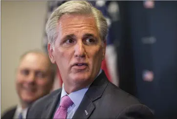  ?? BLOOMBERG FILE PHOTO ?? Current House Majority Leader Kevin McCarthy of Bakersfiel­d was chosen as the Republican party leader on Wednesday.