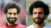  ?? — AFP ?? Mohamed Salah and (right) his lookalike Hussein Ali.