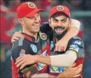  ?? AFP ?? The biggest reason behind RCB’s resurgence has been the form of captain Virat Kohli and AB de Villiers.