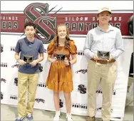  ?? ?? The following Siloam Springs cross country runners were Most Improved for the 2022 season: (From left) Melvin Chavez (junior high boys), Haylee Fox (senior high girls) and Riley Harrison (senior high boys). Not pictured is Sydney Burns (junior high girls).