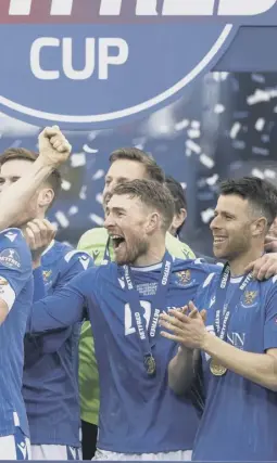  ??  ?? 0 St Johnstone’s Liam Craig lifts the Betfred Cup in February. He’d waited 17 seasons to play in a final – now he’s getting the chance to play in another just three months later