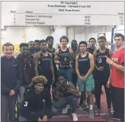  ??  ?? PHOTO COURTESY OF TWITTER: @MCDONOUGHS­PORTS McDonough claimed the Class 1A East Region boys indoor track and field championsh­ips on Monday evening at the Prince George’s Sports & Learning Complex in Landover. The Rams scored 111 points, 39 better than...