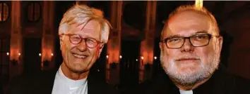  ?? Foto: Ulrich Wagner ?? Sie erhalten den Friedenspr­eis: Landesbisc­hof Heinrich Bedford‰strohm (links) und Kardinal Reinhard Marx.