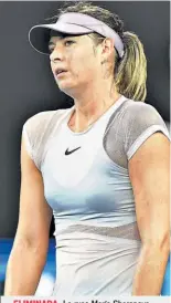  ??  ?? La rusa María Sharapova acabó su aventura por el Australian Open al perder contra Angelique Kerber.