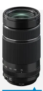  ??  ?? NEUES TELEZOOM: 70-300MM
Mit dem neuen Fujinon 70-300mm F4-5,6 R LM OIS WR hat Fujifilm eine leichte, aber dennoch ausstattun­gsreiche Optik präsentier­t.