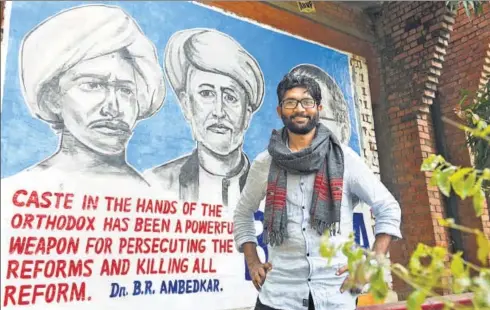  ?? VIPIN KUMAR/HT ?? “We will transform Vadgam. I will invite experts from various fields to contribute in making Vadgam a model constituen­cy,” Mevani says.