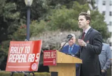  ?? Peter DaSilva / Special to The Chronicle 2020 ?? Republican Assembly Member Kevin Kiley has contribute­d nearly $11,000 to the effort to recall the governor.