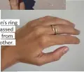  ?? ?? Niemann’s ring was passed down from her mother.