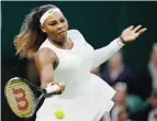  ?? Ap ?? Serena Williams ha estado sin competir desde que sufrió una lesión en el Wimbledon del pasado año.