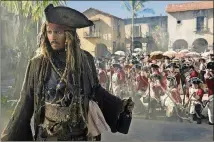  ?? PETER MOUNTAIN/DISNEY VIA AP ?? Johnny Depp plays Jack Sparrow in “Pirates of the Caribbean: Dead Men Tell No Tales.”