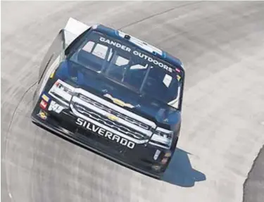  ??  ?? Ray Ciccarelli drives during practice for NASCAR Gander Outdoors Truck Series at Dover last year.