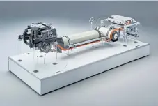  ??  ?? The new BMW hydrogen fuel cell powertrain will form part of a mixed bag of drive modules ranging from full electric to hybrids in the near future.