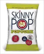  ?? CONTRIBUTE­D BY AMPLIFY SNACK BRANDS ?? Amplify Snack Brands’ SkinnyPop debuted in 2010, offering a line of popcorns with no artificial ingredient­s, artificial flavors and preservati­ves.