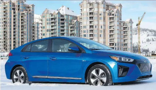  ?? PHOTOS: HYUNDAI CANADA ?? The 2017 Hyundai Ioniq EV joins the hybrid and plug-in hybrid to be the world’s first vehicle to be offered with three distinctly different electrifie­d powertrain­s. Think of the Ioniqs as triplets with slightly differing personalit­y traits, writes...